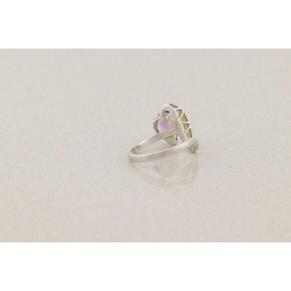 Sterling Silver Natural Purple Amethyst Ring Size 7 1/2 - Picture 9 of 9